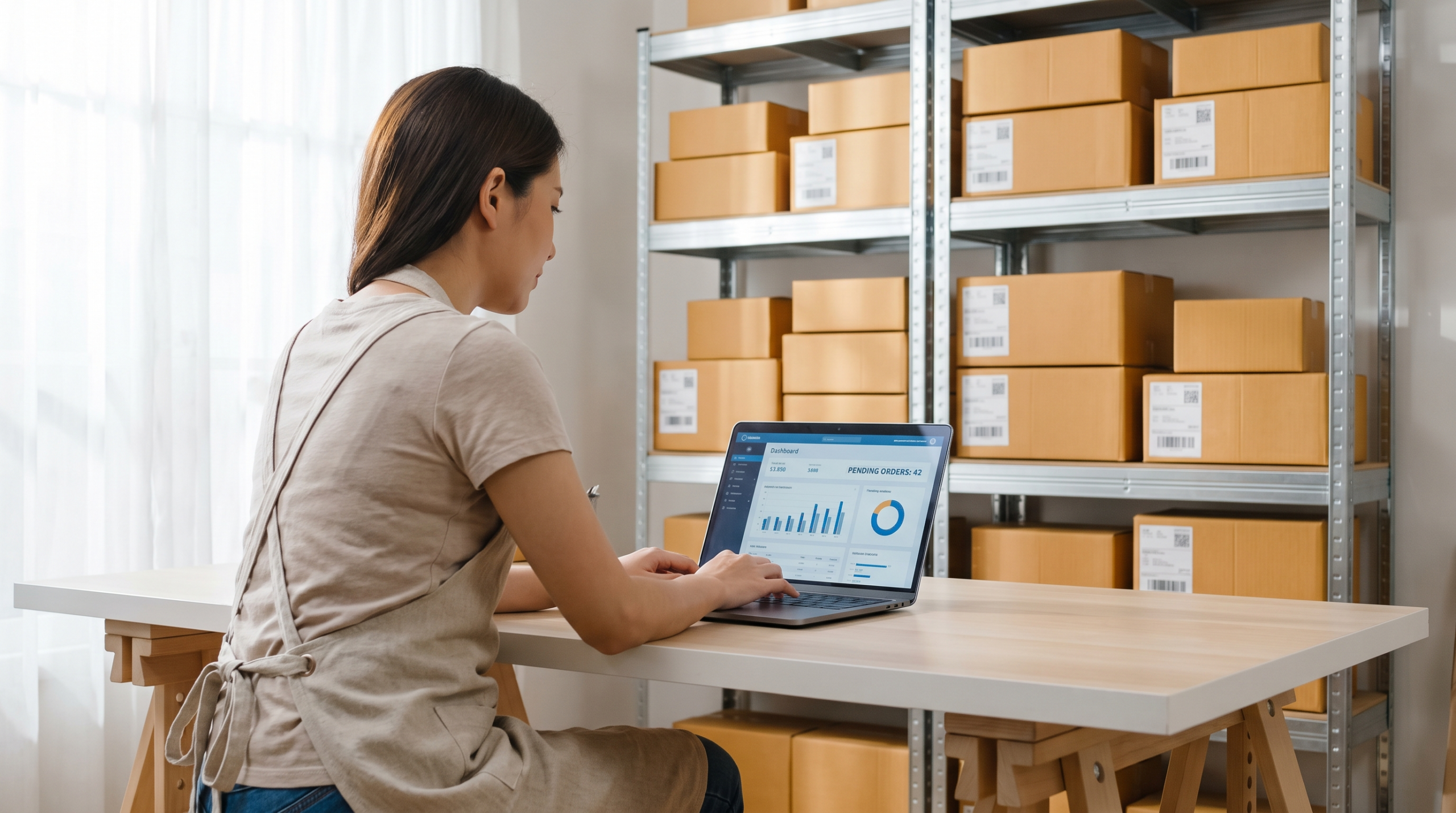 Ecommerce seller reviewing Buy with Prime shipping fees on a fulfillment dashboard